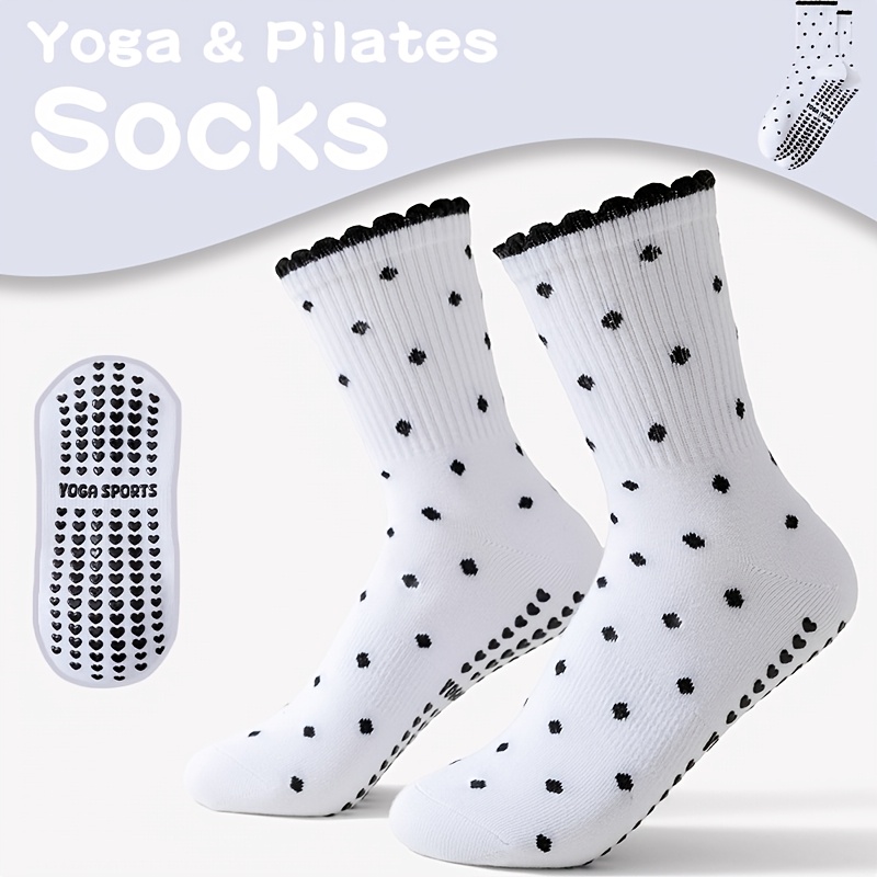 Pilates Yoga Gifts - Damskie białe skarpety do jogi w