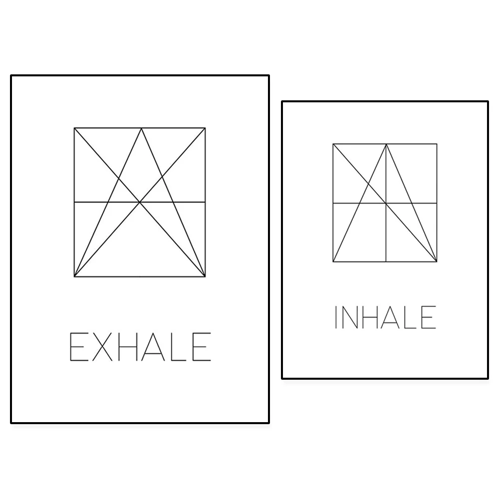 Pilates Yoga Gifts - Dychaj Dychaj Nadruk, Sztuka Ścienna, Dychaj