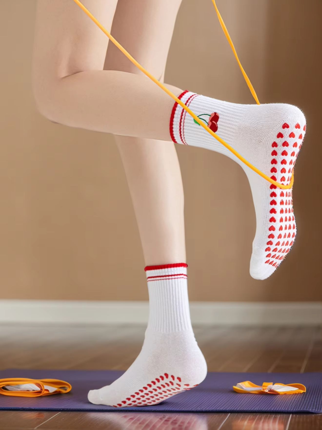 Pilates & Yoga Elastic Band - 1 para profesjonalnych skarpet do jogi,