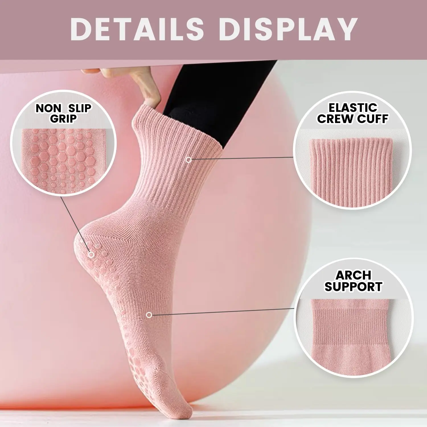 4 pary damskich skarpet do jog – Pilates & Yoga Elastic Band recenzja i cena